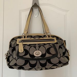 Large Authentic Coach purse w Classic Black logo